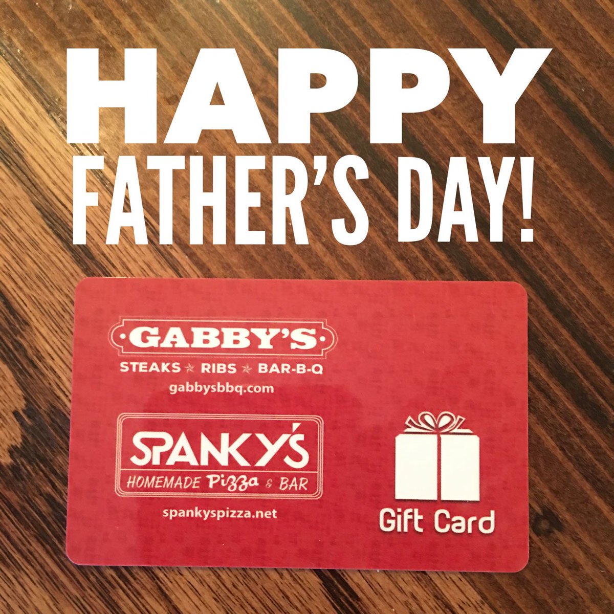 spankyspasadena's tweet photo. Happy Father's Day to all the STUD Father's out there! Give dad the gift that keeps giving with a Spanky's Gift Card!!! Buy $50, Get $10 FREE! https://t.co/Wwg1e9WuMf