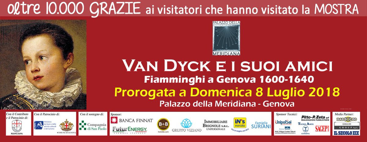 Prorogata a Domenica 8 Luglio la Mostra #VanDyckEISuoiAmici, un’occasione in più per scoprire Van Dyck e i pittori fiamminghi!