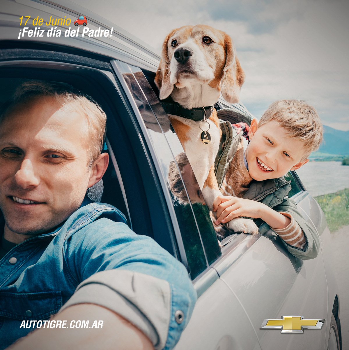 AutotigreChevr's tweet photo. 🎊 Porque te acompaña en todas, les deseamos un #FelizDíaDelPadre 🎊 https://t.co/rc4RSJ7Otd