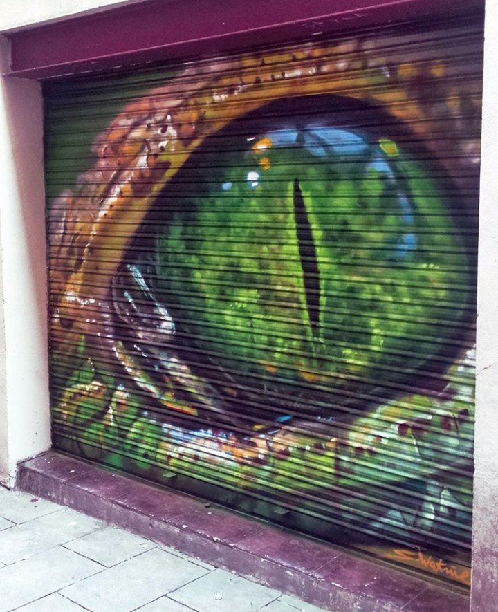 Cuiet426's tweet photo. I See You... #streetart #graffiti #mural #Riptile https://t.co/jmfdhffn95