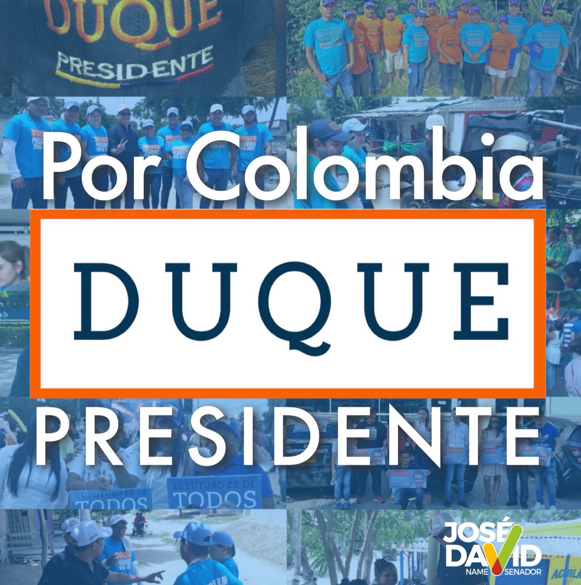 Salgamos temprano a votar por la democracia, por el futuro, por Colombia! Marquemos IVAN DUQUE - Presidente, sin duda la persona correcta para dirigir nuestro país #DuquePresidente