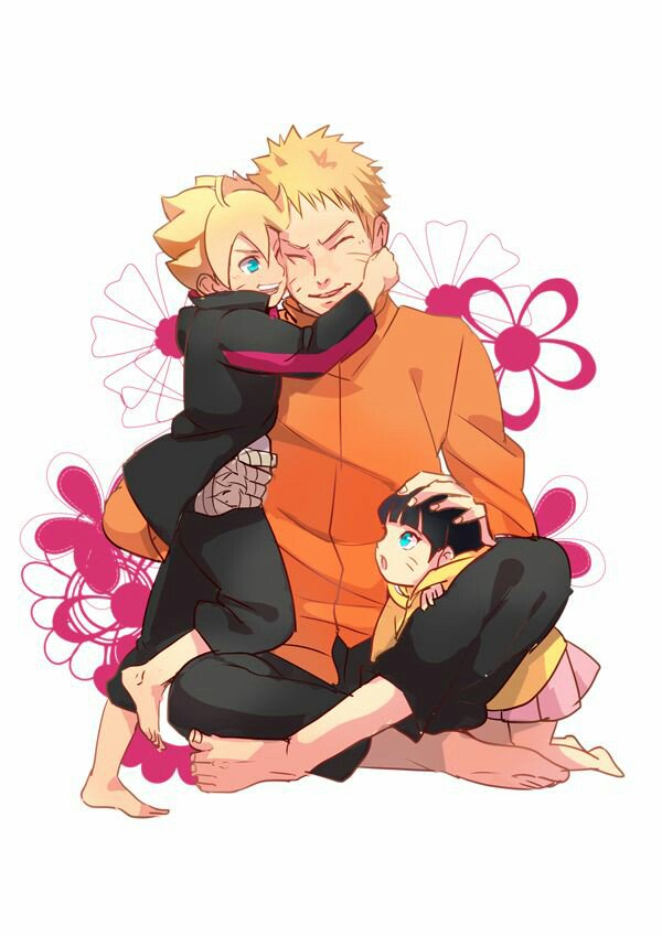 Naruto, Boruto e Himawari #FathersDay