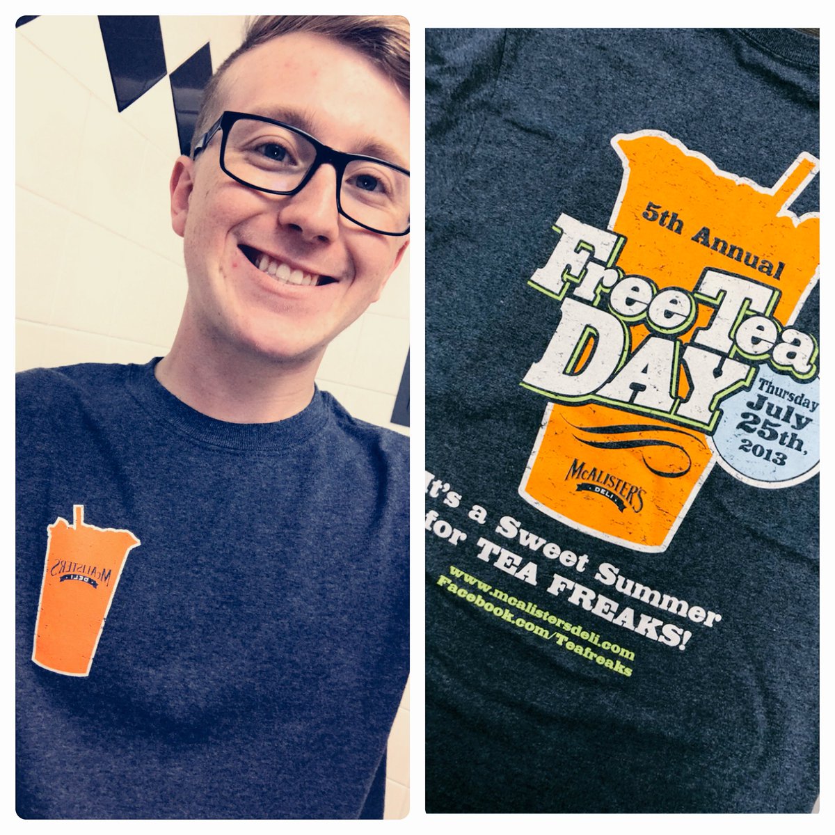 AndelDustin's tweet photo. Here we are at 5 years! #FTD13 #CheersTo10Years #FreeTeaDay2018 #MadeoftheBest https://t.co/Wg13UfYOsk