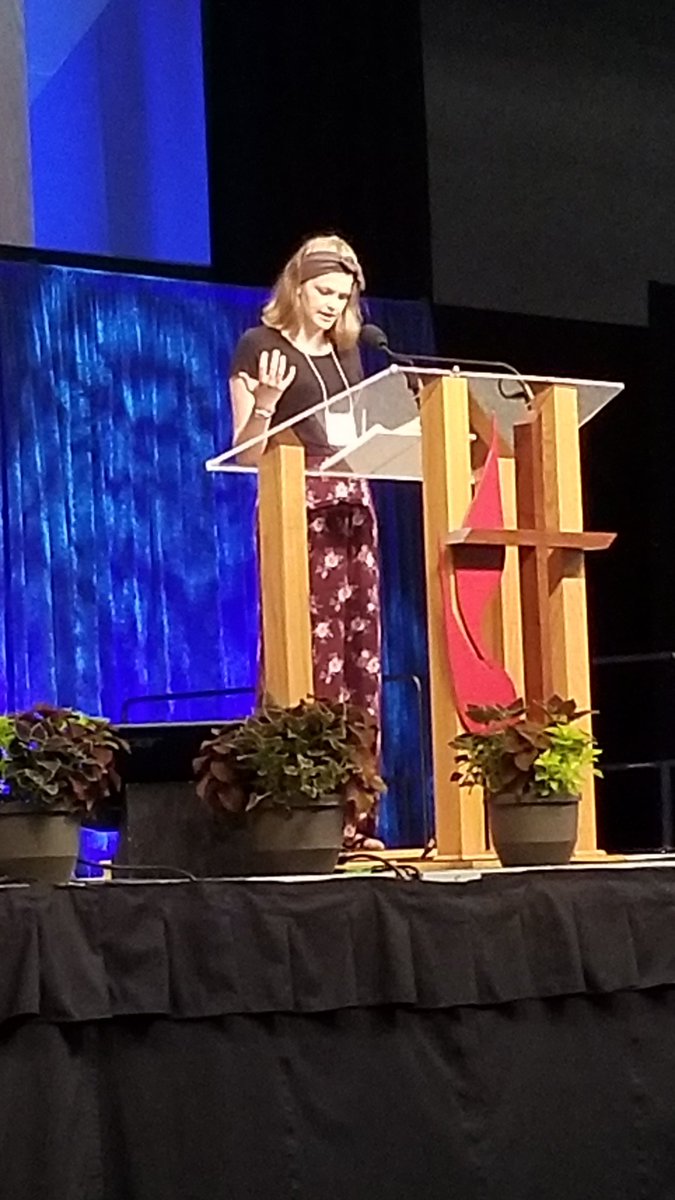 bsbachra's tweet photo. @ChristChurchVA our own Lizzy Lawrence leading prayer for our Annual Conference. #vaumc18 https://t.co/kGs08uOK3X