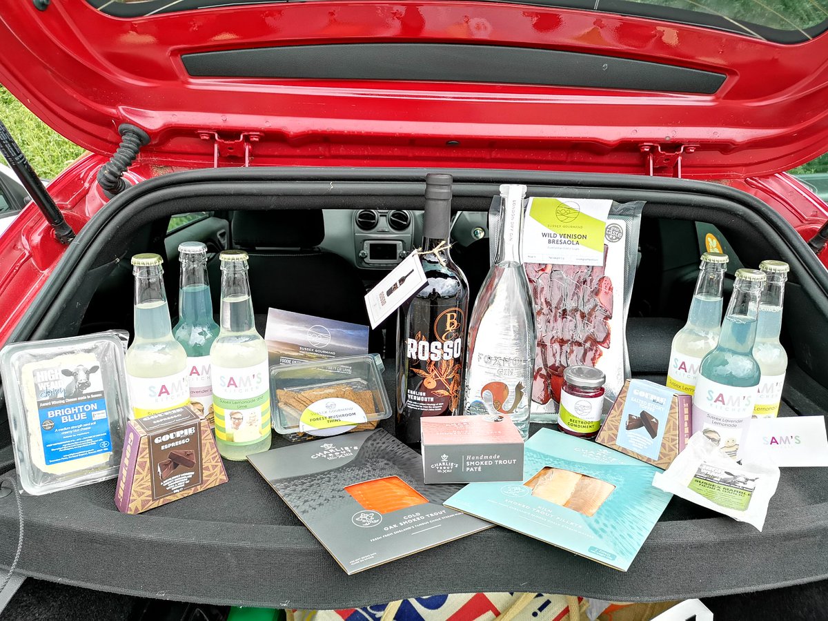 johnpotten's tweet photo. Sunday lunch and more sorted thanks to @Bolneyestate @goupiegroupies @SamsKitchenUK  @sussexgourmand @HighWealdDairy and Charlie's Trout.  This is not a paid advertisement.. And you can still get there today... https://t.co/aO7ukaNYXO