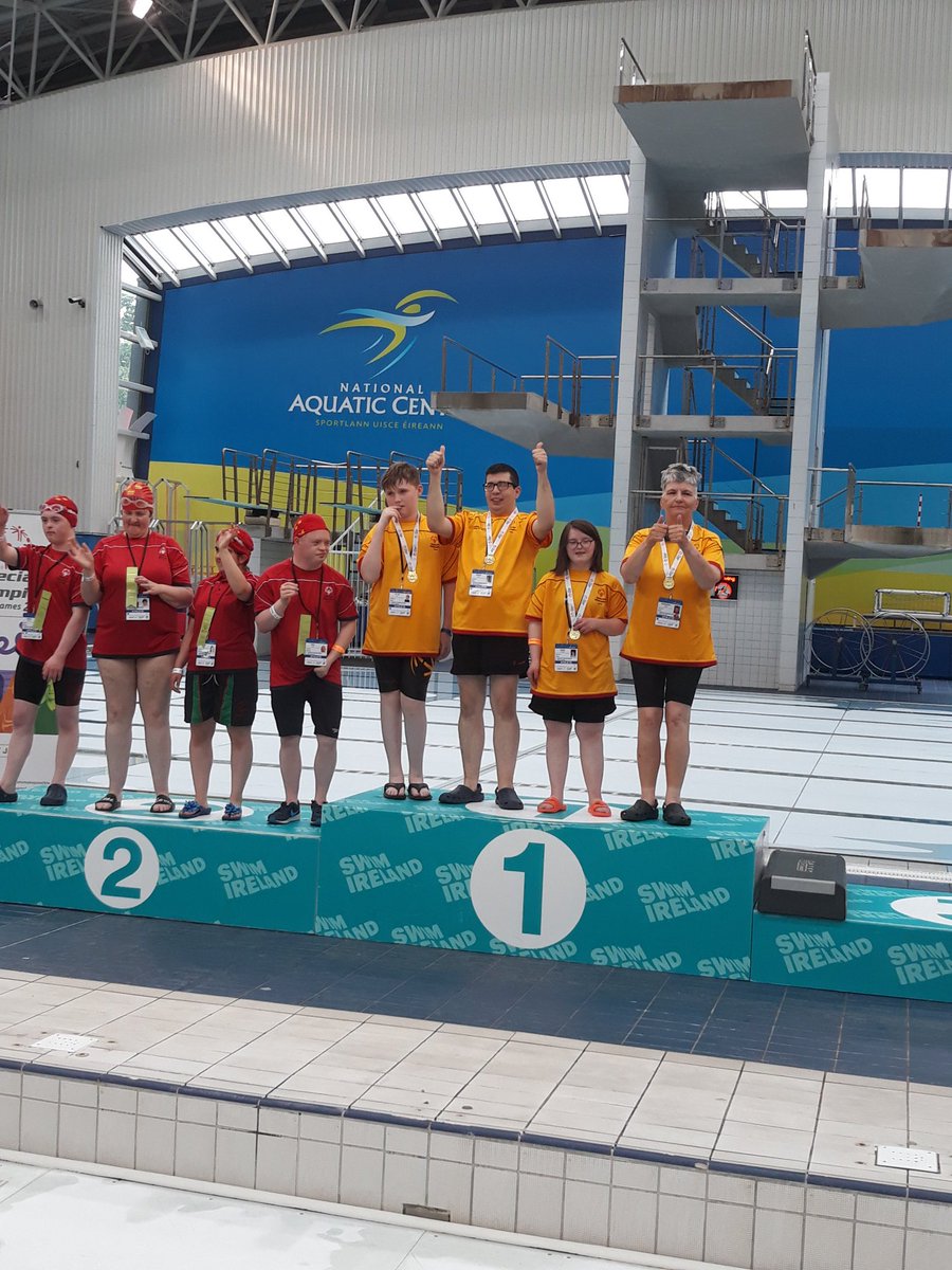 SoiSwimming's tweet photo. Winners of the relay races presented by @OliverDingley @SOIreland #PlayYourPart #IrelandGames https://t.co/8aACLkCpRf