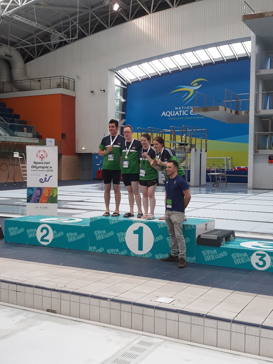 SoiSwimming's tweet photo. Winners of the relay races presented by @OliverDingley @SOIreland #PlayYourPart #IrelandGames https://t.co/8aACLkCpRf