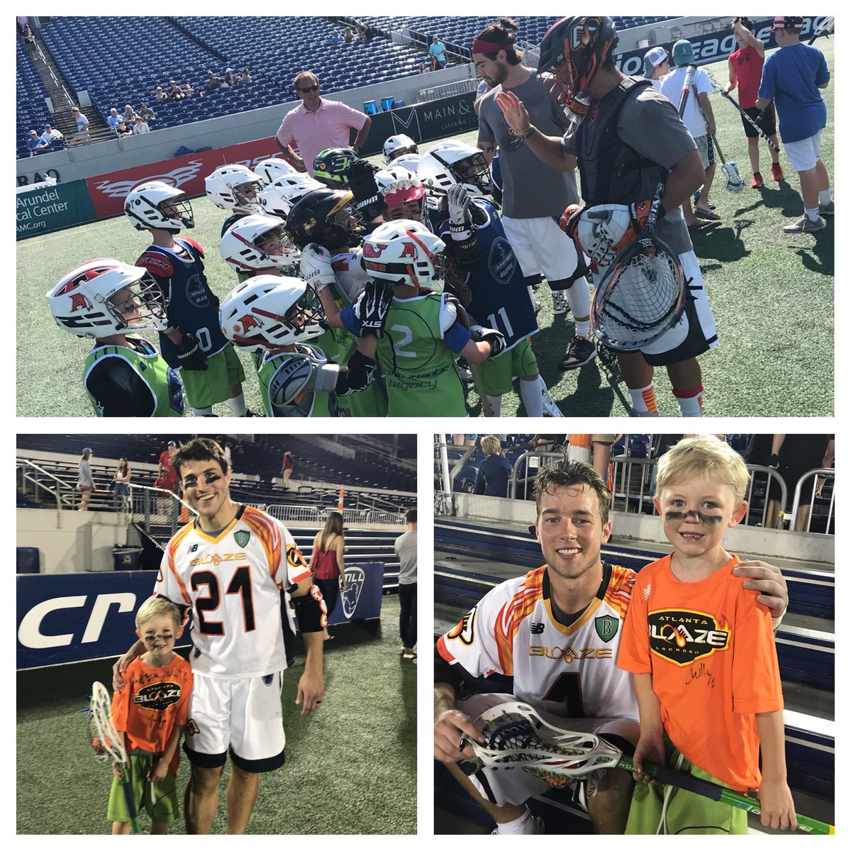 DayOnePhotoMom's tweet photo. “Best night EVER!” Thank u @spencer_sford @AtlantaBlaze 4 giving this guy a night he’ll never forget! #3don2 #3don2legacy #2legacy #laxfam https://t.co/PRfJaHfZ7Y