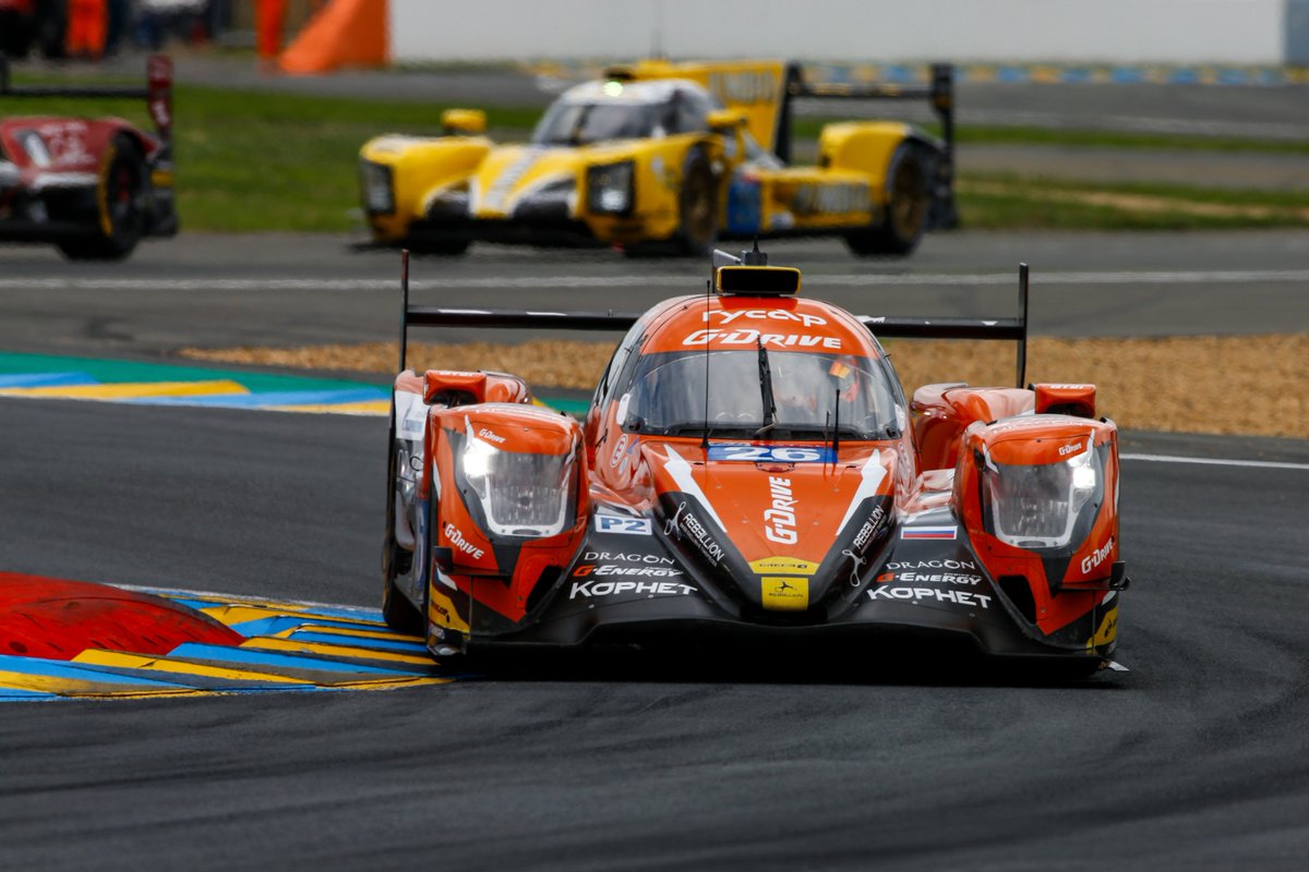 Oreca's tweet photo. End of the 24H of Le Mans! A podium LMP2 100% ORECA!
1st:  @GDrive_Racing #26, 2nd: @SignatechAlpine, 3rd: @GraffRacing #39   @TDSRacing_live #38 completes a top 4 ORECA provisional classification. For the 4th time in a row ORECA wins Le Mans in the LM P2 class! https://t.co/mgr5Lr7iGm