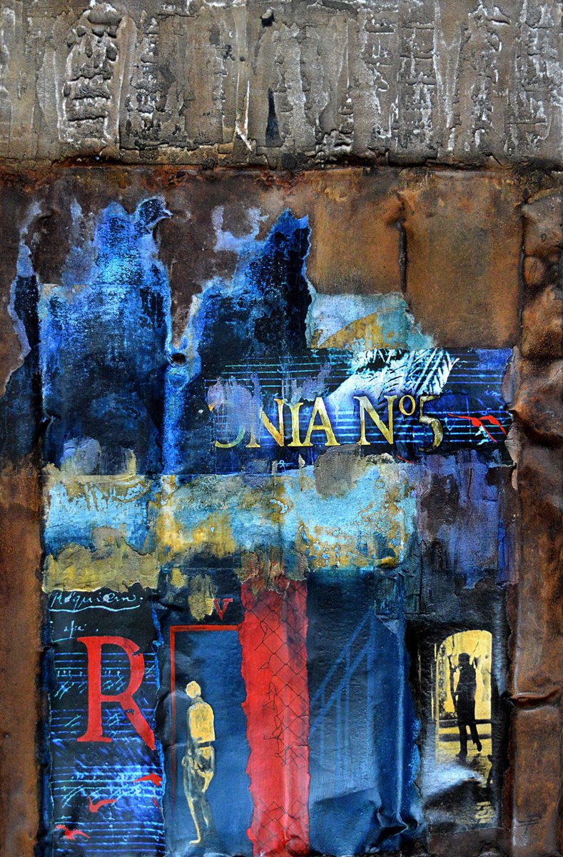 La revolució de les paraules (58x38 cm). 
Ferro rovellat, resines minerals i paper imprès.
isabelponstello.wordpress.com     
#art #collage