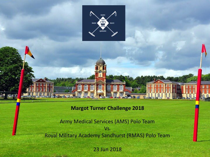Margot Turner Challenge 2018
<a href="/AMSPoloTeam/">AMSPoloTeam</a> vs. RMAS. Thanks to <a href="/ChampagneJeanB/">@ChampagneJeanB</a> for trophy and drinks reception, <a href="/StaaGfashion/">StaaG®</a> for prizes and <a href="/HarryHallRiding/">Harry Hall</a> for <a href="/MastaRugs/">Masta</a> Best Playing Pony rug.
@ArmyMedServices <a href="/BritishArmyPolo/">British Army Polo</a> <a href="/ArmySportASCB/">Army Sport</a> <a href="/qarancassn/">QARANC Assn Official</a> @BFBS_Sport