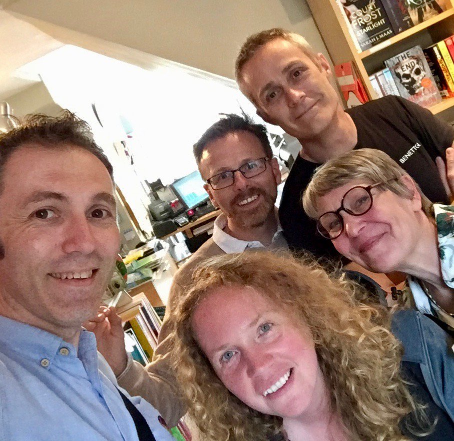 Four Authors and a Bookseller.
Wonderful day on the #greatnorthauthortour with @emlynas, @ChloeDaykin, @DanSmithAuthor & our inspirational leader Richard from @drakebookshop.
So much fun meeting readers, booksellers and lots of bemused passers-by wondering who we were!
#IBW2018