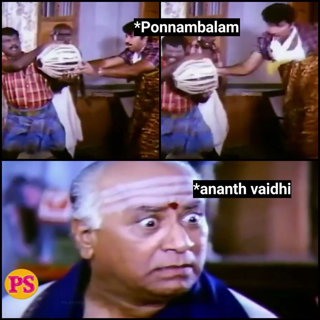 Bigboss_troll's tweet photo. Ponnambalam vs Ananth Vaidhi 😂😆
#BiggBossTamil2 https://t.co/llVnRpnZZ8