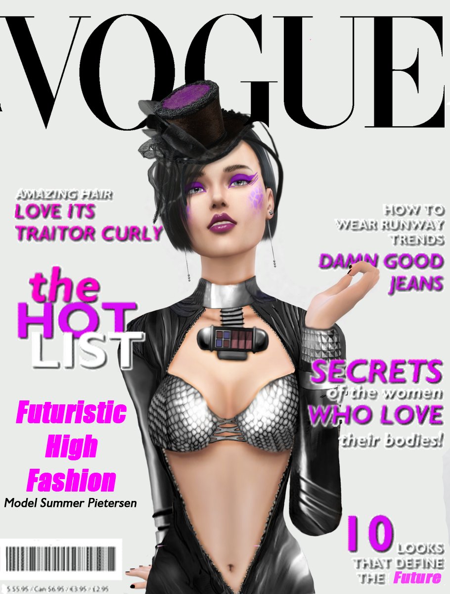 Issabella114's tweet image. #NTM2FINALE  @S4_NextTopModel Finals - Summer Pietersen on a Vogue magazine cover for Furturistic High Fashion.