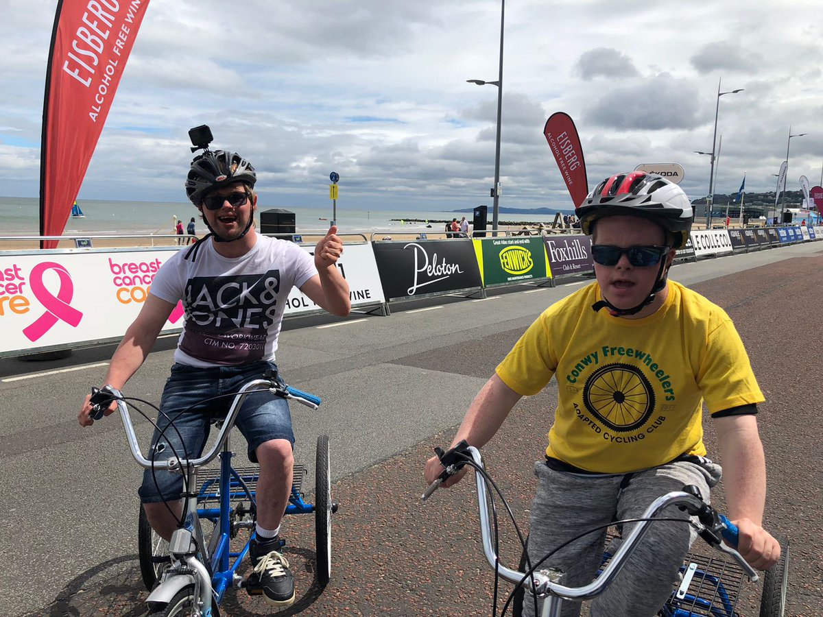 dsw_news's tweet photo. Great event with the Conwy Freewheelers Adapted Cycling Club running a taster session &amp; handcycle race at Porth Eirias as part of the Women’s Tour of Britain in partnership with Welsh Cycling. https://t.co/x6864Lr7Dg