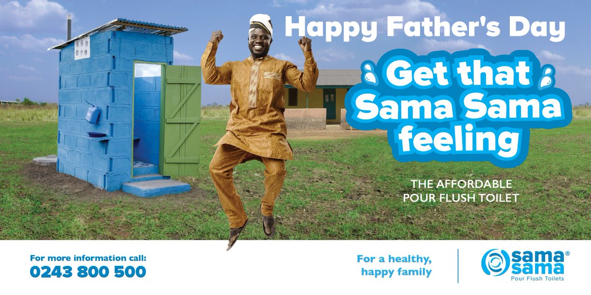 Put a smile on your dad's face. Buy a Sama Sama Toilet for your Father today!!! Call 0243800500 #samasama #fathersdaygifts #FathersDay #FathersDayWeekend