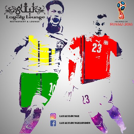 layalylounge's tweet photo. Brazil vs Switzerland 19:00pm Tonight! Enjoy the game with your favourite mix!

#shisha #ealing #perivale #party #hookah #shishatime #music #uk #london #drinks #smoke #thespot  #worldcup #flavour #lounge #brazil #shishapot #switzerland #russia2018 #2018 https://t.co/KUqh1MMpZo
