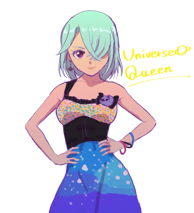ユニバースクイーンのデザイナー…一体何者なんだ…(願望)
 #プリチャン版深夜の真剣お絵描き60分一本勝負 