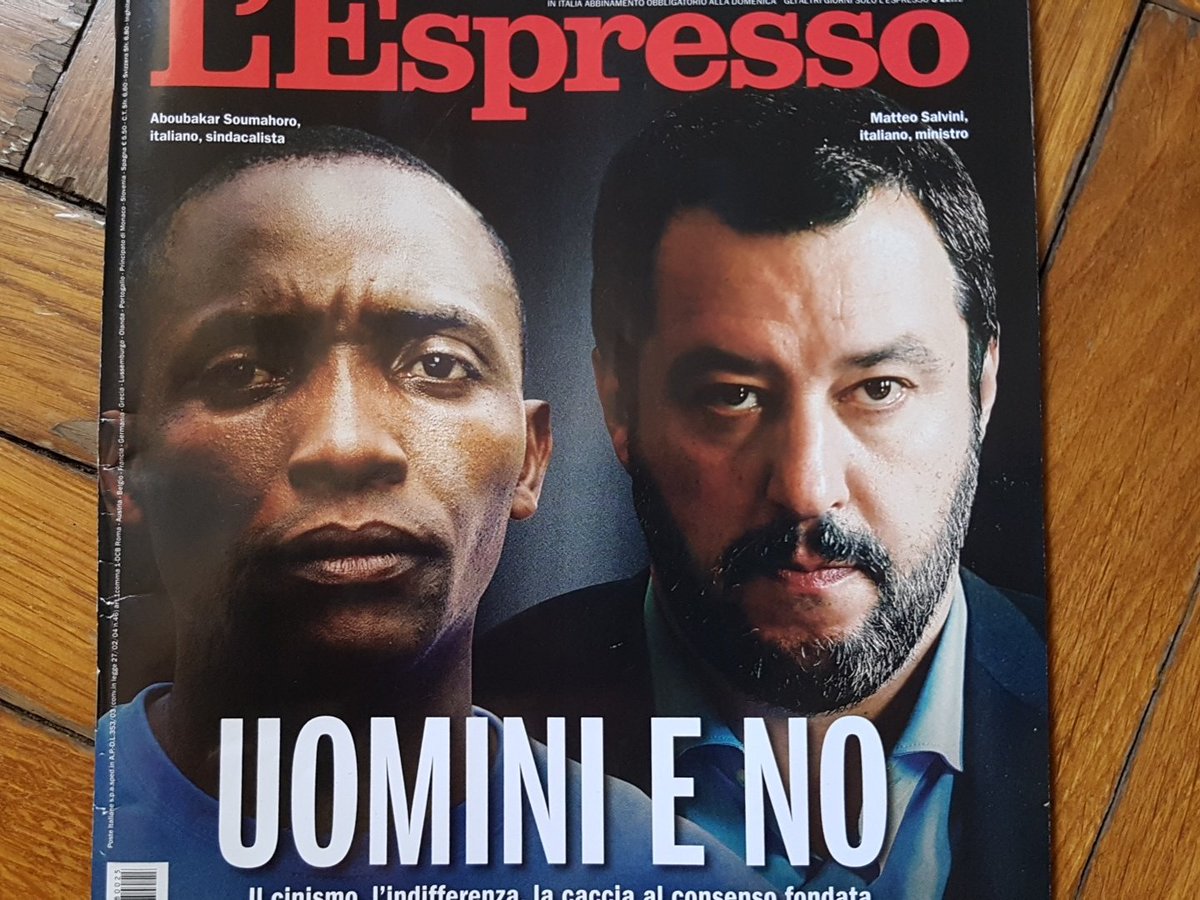 emifittipaldi's tweet photo. Questa settimana la copertina dell'Espresso è una copertina di "resistenza". Resistenza al degrado politico, morale e civile. In tempi oscuri, chi non si schiera è complice.  #uominieno https://t.co/pFlTnOvATZ