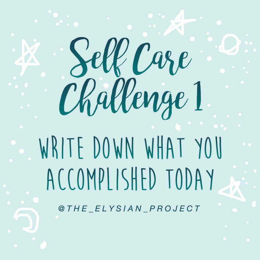 ProjectElysian's tweet photo. Have you had a chance to show yourself some self care? If not here is just a minute of self care to do! If you feel comfortable with sharing, we would love to hear about your accomplishments! ~Dawn 
#SelfCare #Proud #Accomplishments #MentalHealth #TheElysianProject https://t.co/468Y1e4HKh