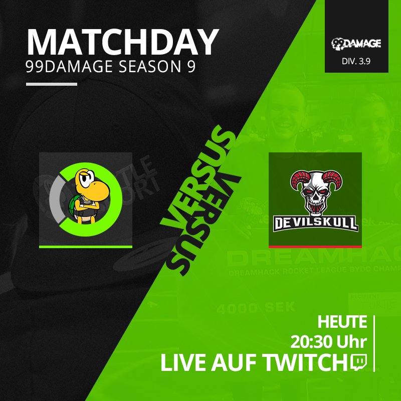Turtle_eSport's tweet photo. 2. Spieltag in der #99Damage Division 3. 

Turtle eSport #CSGO Main Team vs. DEVILSKULL. 

Live ab 20:30 Uhr, kommentiert von @UnskilledCast, unter https://t.co/ncvmNivwX8

Kühlen wir den Teufel mal ein wenig ab! #TurtlePowerMachtJedenSauer #GoTurtle https://t.co/8FsadBXFjE
