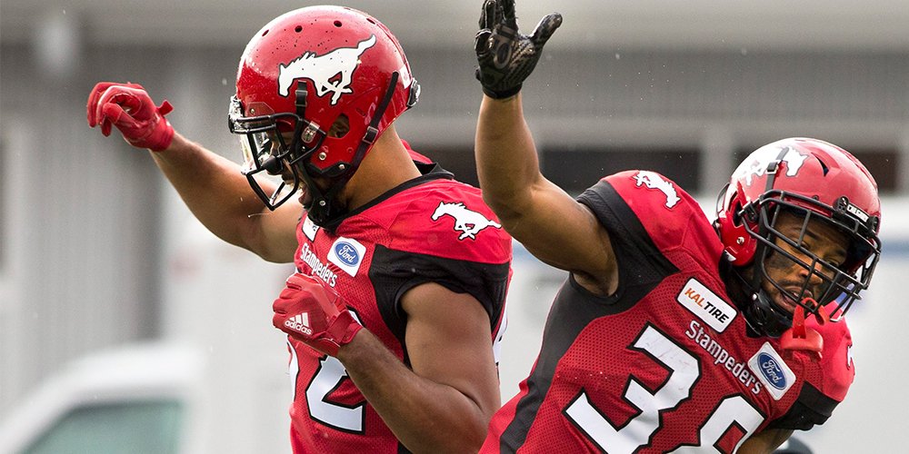 CFL's tweet photo. Last night, #Stamps receiver Juwan Brescacin (@JBrescacin11) hauled in the one-handed catch seen 'round the internet. ๐ | #SnapWrap
READ: https://t.co/Nztrm1Jz1D https://t.co/1kEr1EcMHP
