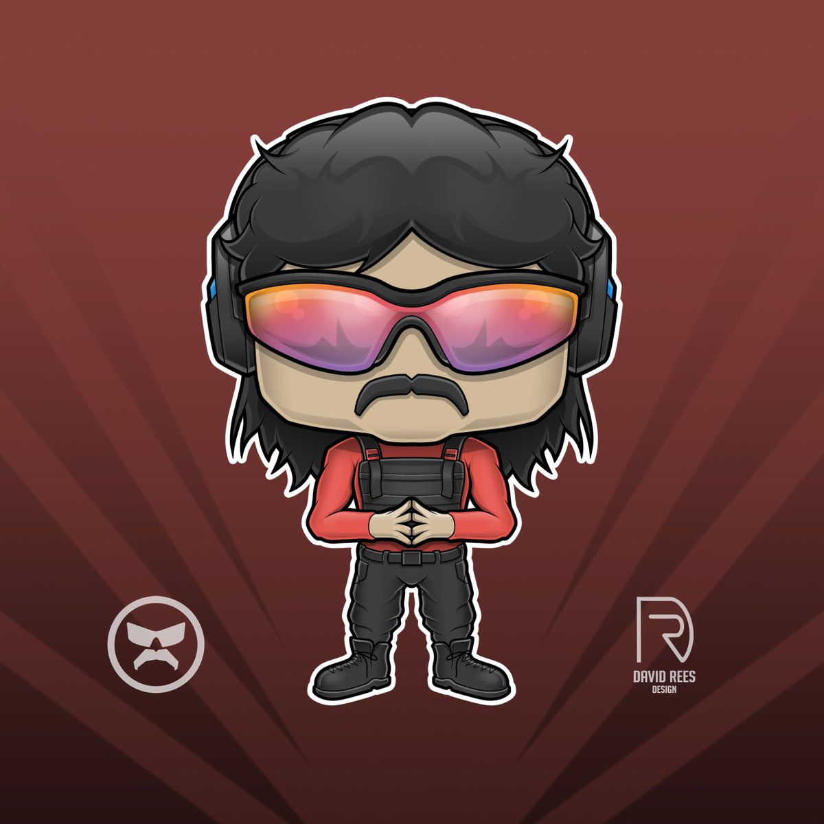 DavidReesDesign's tweet image. Just realised I'd made this @OriginalFunko Pop! of @DrDisRespect way back last year. Will have to make more streamers as Pops. #funko #twitch