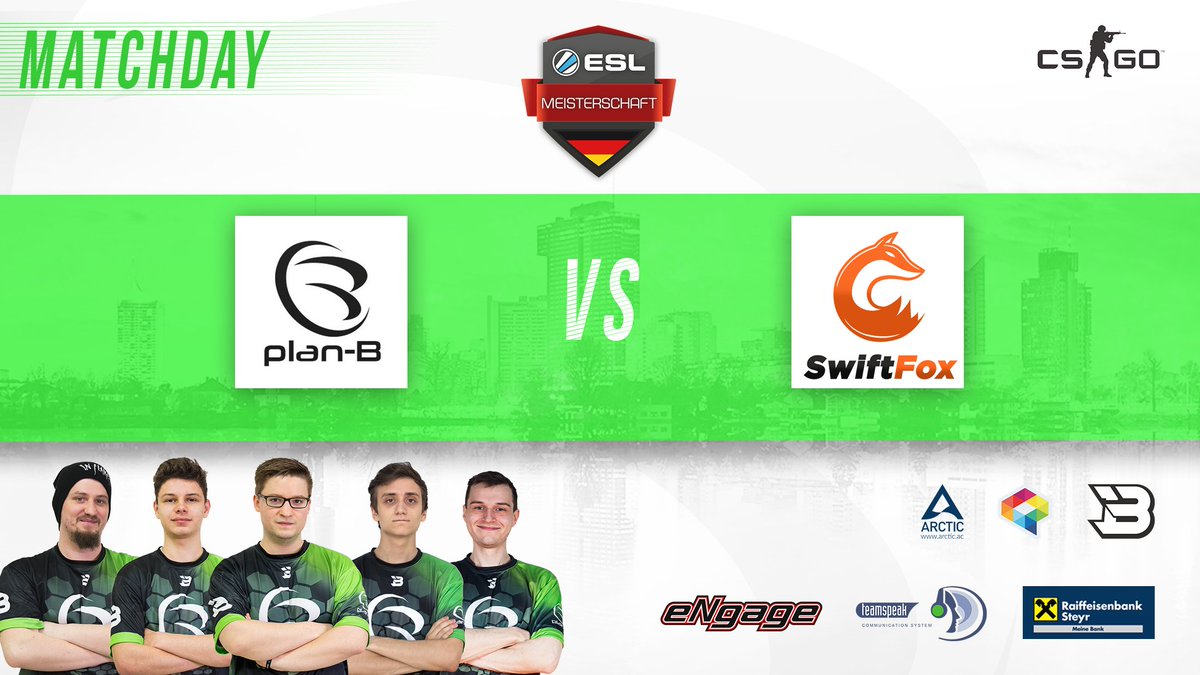 planBesports's tweet photo. Sunday is #GameDay for our #CSGO Team 😎🤙

🎮 @ESLGermany Meisterschaft Div 3.
🗓️ 17.06.2018
⏰ 18:00 CEST
🆚 @TeamSwiftFox 
📺 no stream today :(

#esports #austria #pbgo #flylikeabee

@ARCTIChannel @dbonethree @eNgage2focus Raiffeisenbank Steyr https://t.co/mI5MhVK4an