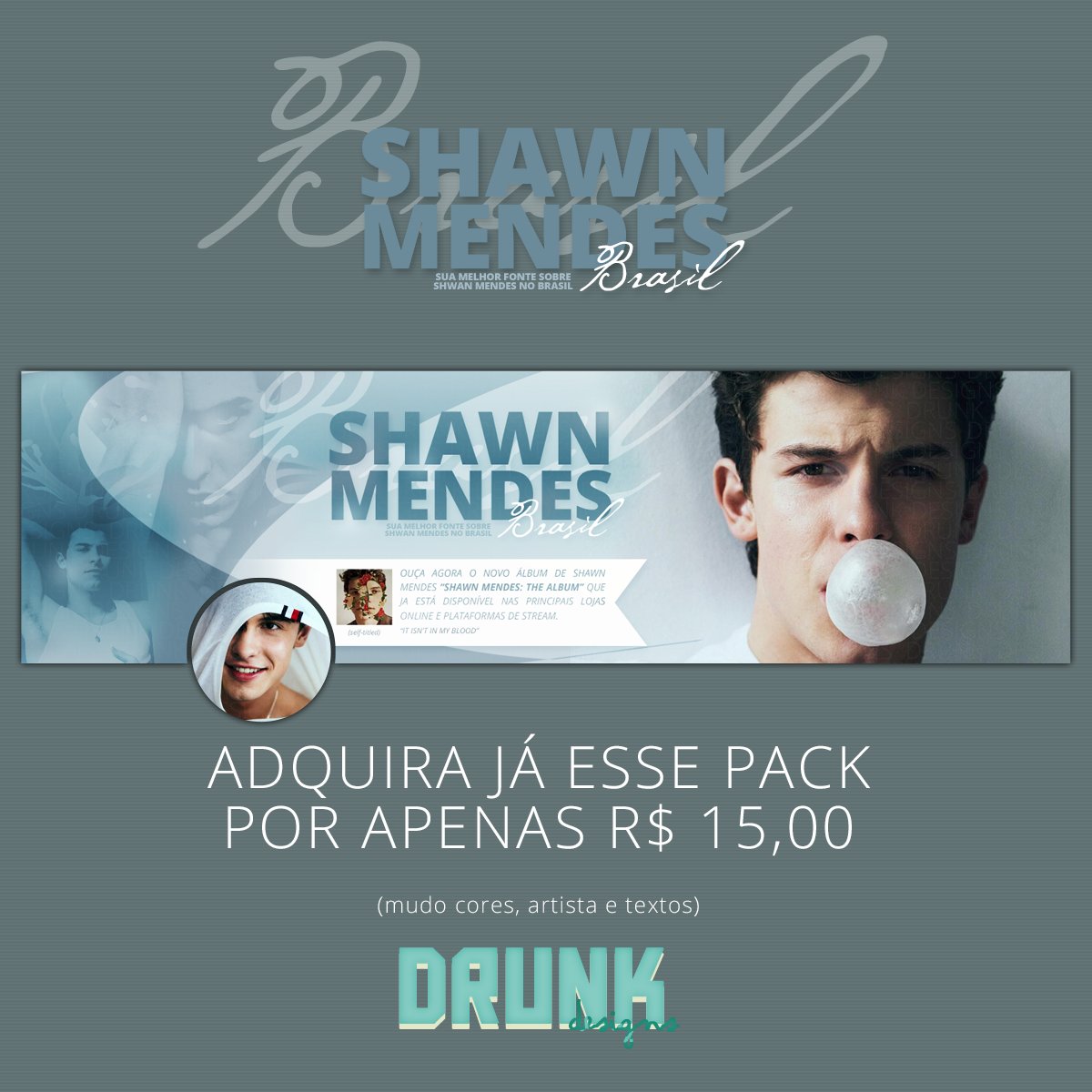 drunkdesigns's tweet photo. #VitrineDD :: Compre agora esse pack para o seu twitter por apenas R$ 15,00 (mudo artista, cores e textos)

Para acessar mais produtos da nossa vitrine clique na tag -> #VitrineDD https://t.co/TimW1b0SXS