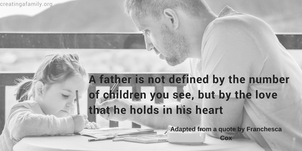 CreatingaFamily's tweet photo. With love and wishes for a beautiful day to the men who are fathers and the ones who are holding that love in their hearts still. https://t.co/jJ3Bffhto8