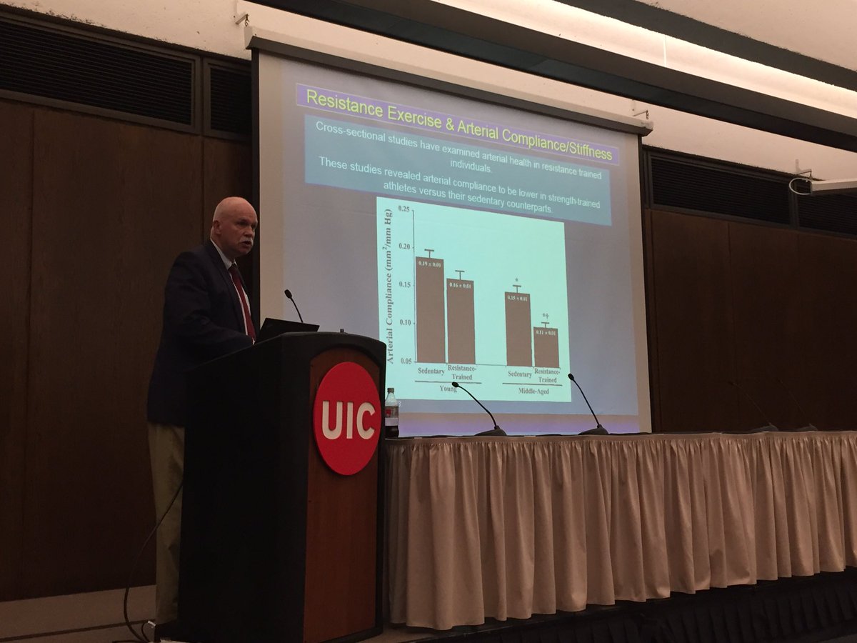 NAASociety's tweet photo. Very informative symposium on "Exercise Assessment, Arterial Function and CVD Risk" Sat morning at #NAA2018 by Drs.
Bo Fernhall and Ross Arena from @UICAHS, @sushantranadive from @UofMaryland and Sae Young Jae. https://t.co/6rjgU2kH6L