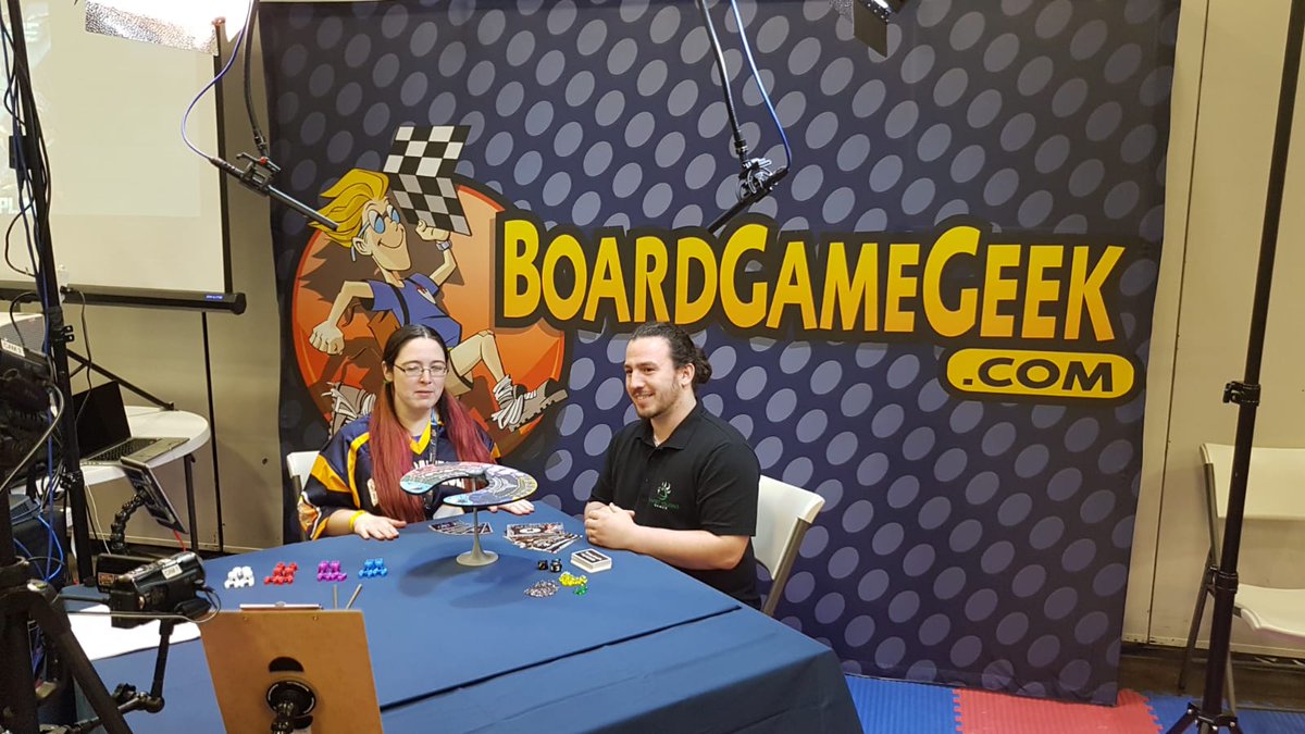 _GravityWarfare's tweet photo. #Gravitywarfare doing a little piece on #bgg #boardgames #tabletopgames #Origins2018 https://t.co/2yyFqplCxw