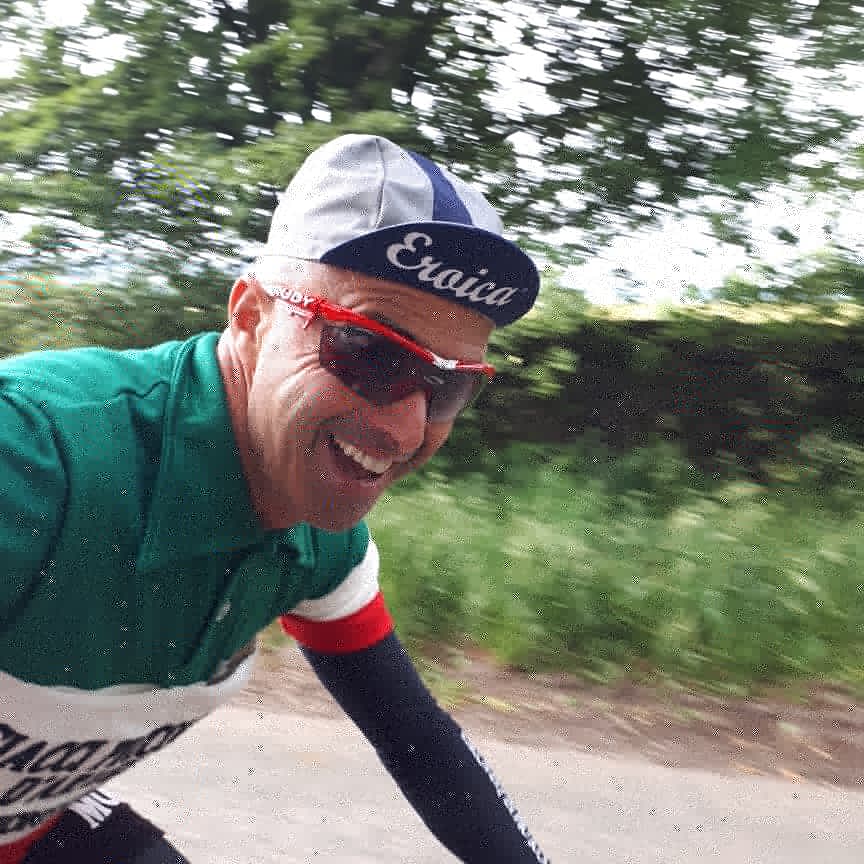 LudwigMentz's tweet photo. Mr Paolo Biancini seems to have had a good day. Whilst #Mentzendorff riders have returned somewhat fatigued. @cpdavini @EroicaBritannia https://t.co/rvlFHekCt0