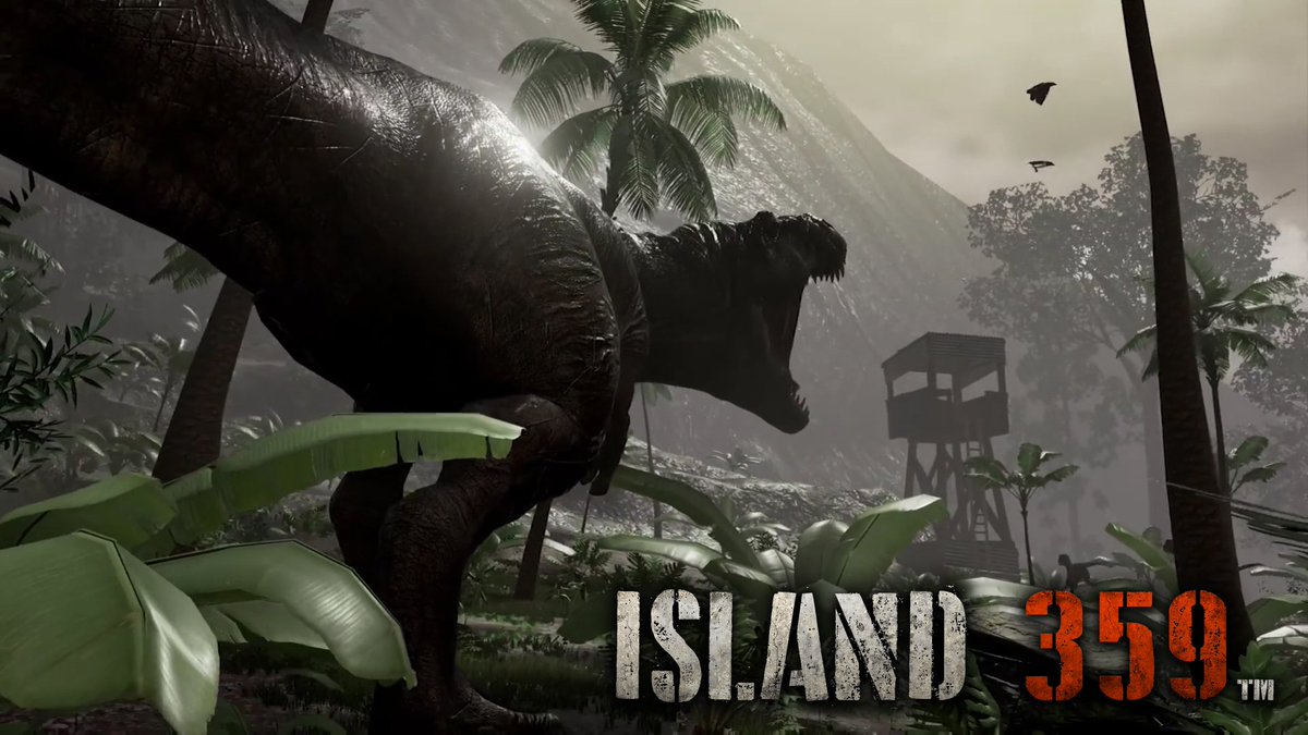 Viveport's tweet image. Okay, Dad is revved up and ready for action after his close encounter with a great white. Time to take on another enormous predator: a T-Rex, in @CloudGateStudio's Island 359 (also on sale): vprt.co/island359