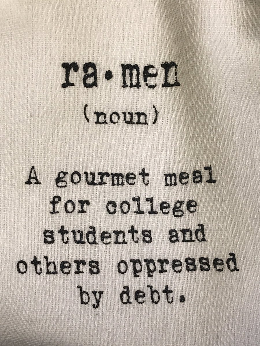 saragoldrickrab's tweet image. Spotted this on a dish towel in San Diego. #RealCollege is everywhere.