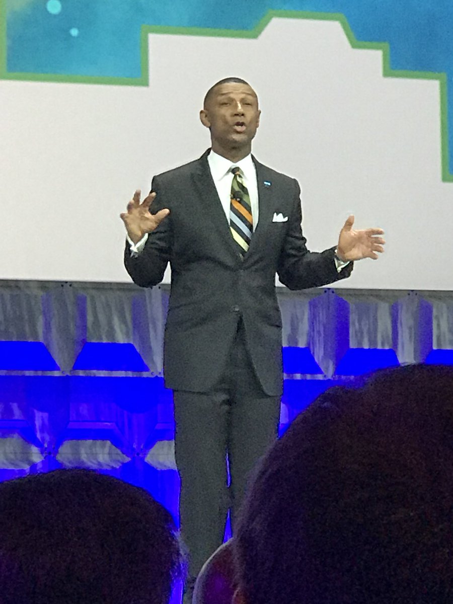 jeffreynally's tweet photo. @JohnnyCTaylorJr shares-Do the thing that scares you the most. If your dream doesn’t scare you, it’s too small! @SHRM’s big dreams:
1. Create inclusive cultures #WelcomeEveryone
2. Lead workforce readiness #SkillUp #BeReady
3. Elevate the HR profession #MakeGrandmaProud #SHRM18 https://t.co/DtwpTpn1SD