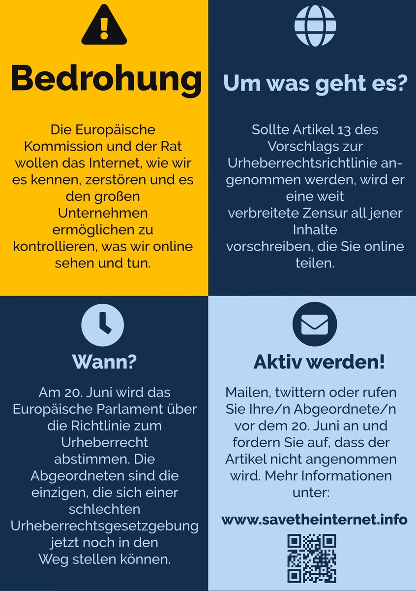 timmmaehh's tweet photo. @focusonline Die EU stimmt während der WM am 20.06 über ein neues EU-Gesetz ab, das die Freiheit im Internet stark beschränken könnte. Informiere dich und teile das mit anderen! #fckart13 #GERMEX #WM2018 #ZSMMN #GER #MEX @fckart13 https://t.co/wpsNei516Q
