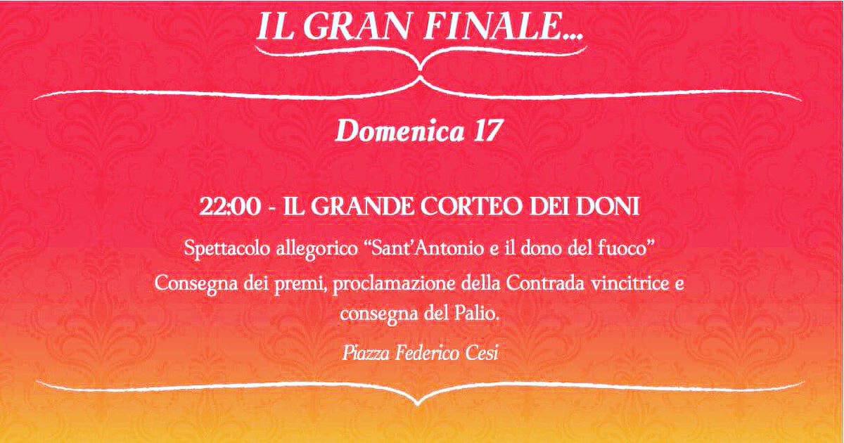 RinascimentoWeb's tweet photo. Il programma per questo gran finale della festa del #rinascimento2018 https://t.co/GZs5n5bF1w