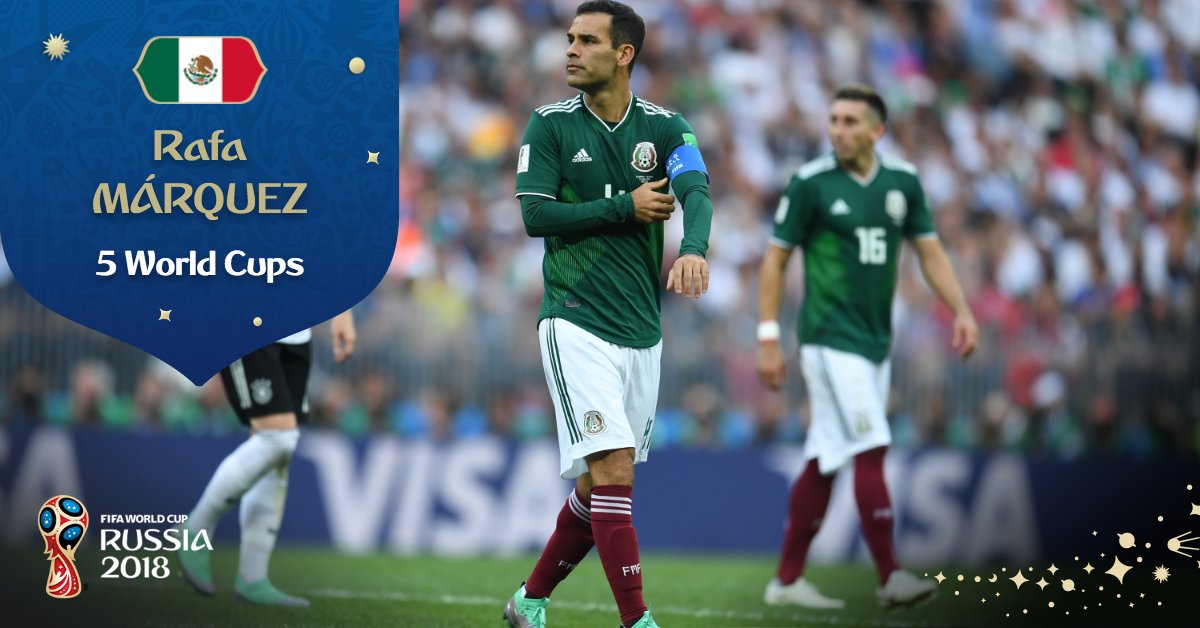 FIFAWorldCup's tweet photo. A historic day for @RafaMarquezMX 🇲🇽

#GERMEX https://t.co/obAv8EW9Bo