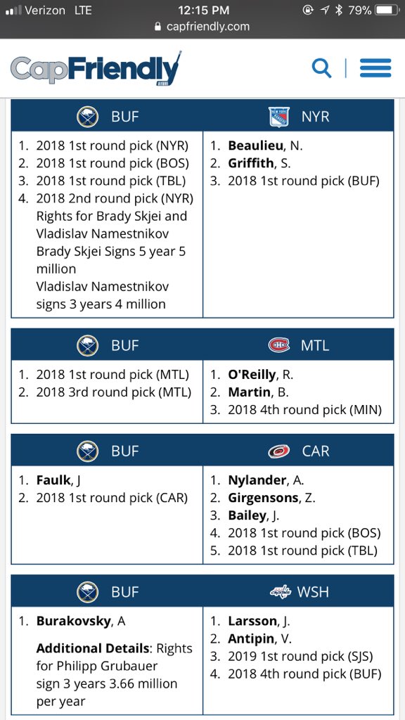 NHLbetNY's tweet photo. Sabres armchair GM. Trading the 1st overall pick and many other moves that are very unlikely https://t.co/Tvp38JCwfn