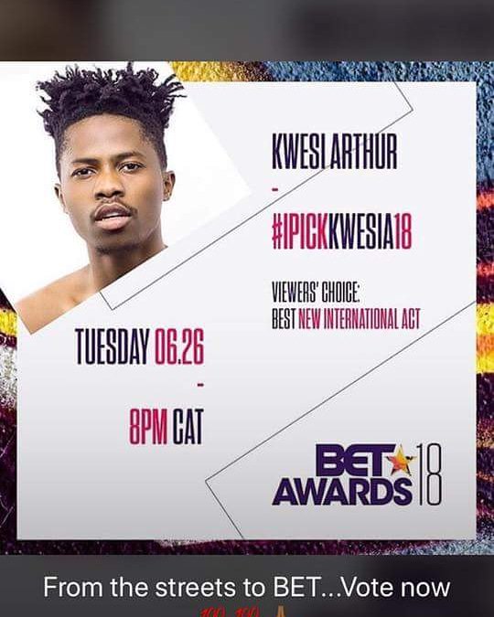 King__Rabbi's tweet photo. Guys.Let's not forget to keep voting for @KwesiArthur_ to bring home🇬🇭 the BET Awards 2018 Viewer's Choice:Best New International Act. You can vote as many times as possible. Follow this link to vote-> https://t.co/MH52vMjIOr  @sarkodie @AmgMedikal @Nanaaba @anasglobal @mzveegh https://t.co/hSfdapGMvA