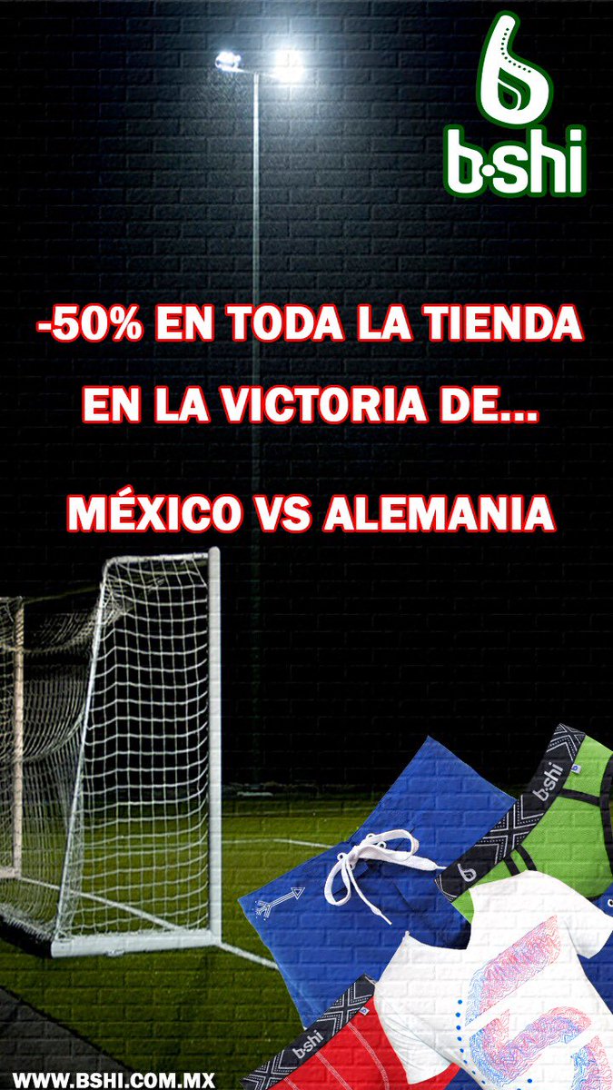 bshigear's tweet photo. ¡Celebramos el triunfo de #México 🇲🇽 con 50% de descuento en TODA LA TIENDA! Hasta el siguiente partido de la Selección Mexicana 🙌🏼 Compra ahora en https://t.co/O0daUiaiIR 🔥🔥🔥 https://t.co/5fZI5ckxD0
