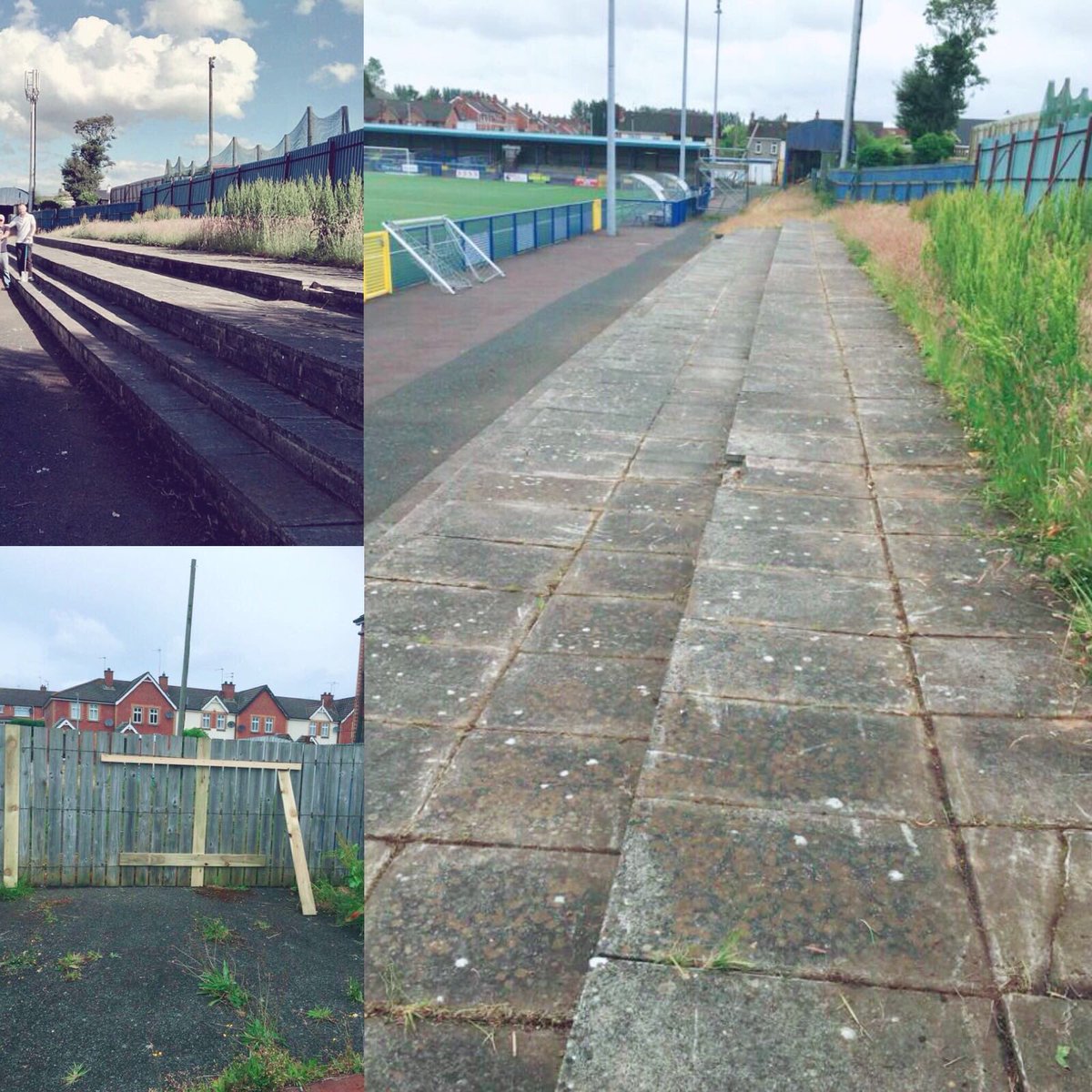 bangorfc's tweet photo. Thanks to the team of volunteers who gave up their time to help start the clean up of the Bangor Fuels Arena yesterday. The away terracing has been cleared with a damaged fence also rebuilt.

There’s lots more to do and the next working group will meet again on Saturday at 11am. https://t.co/NMV7aWKcH6
