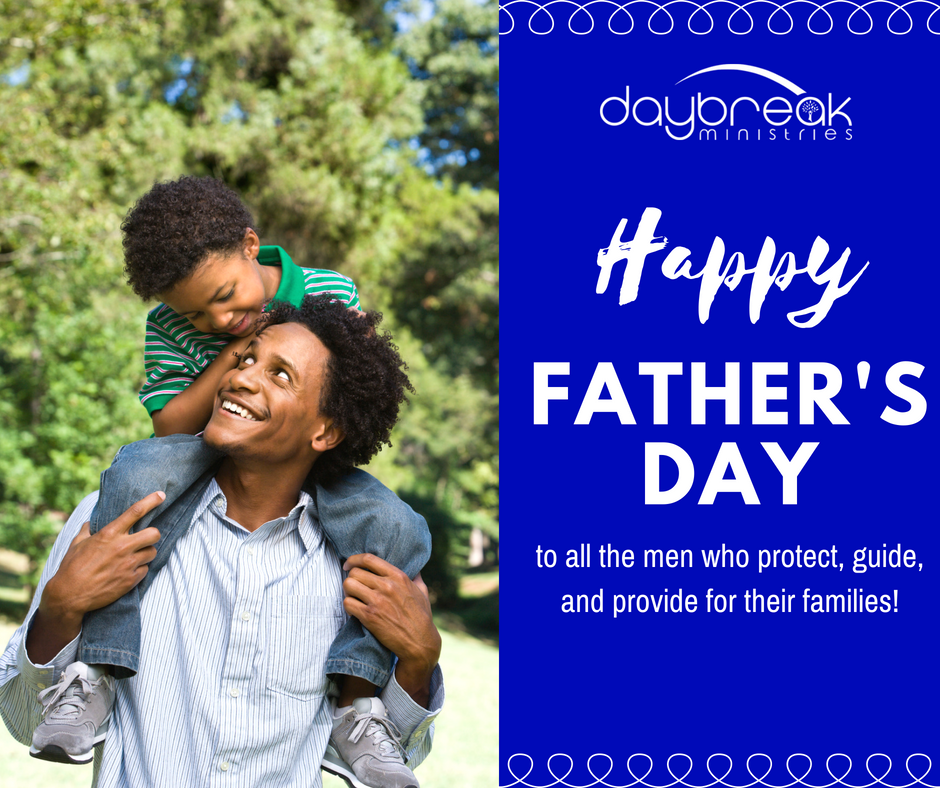 DaybreakCola's tweet photo. Happy #FathersDay from Daybreak Ministries! We are so thankful for all of you who partner with us to help men in our community be the dads they are called to be!! #prolife #prodad #profather #dadsmatter https://t.co/XJfqfo9lwY