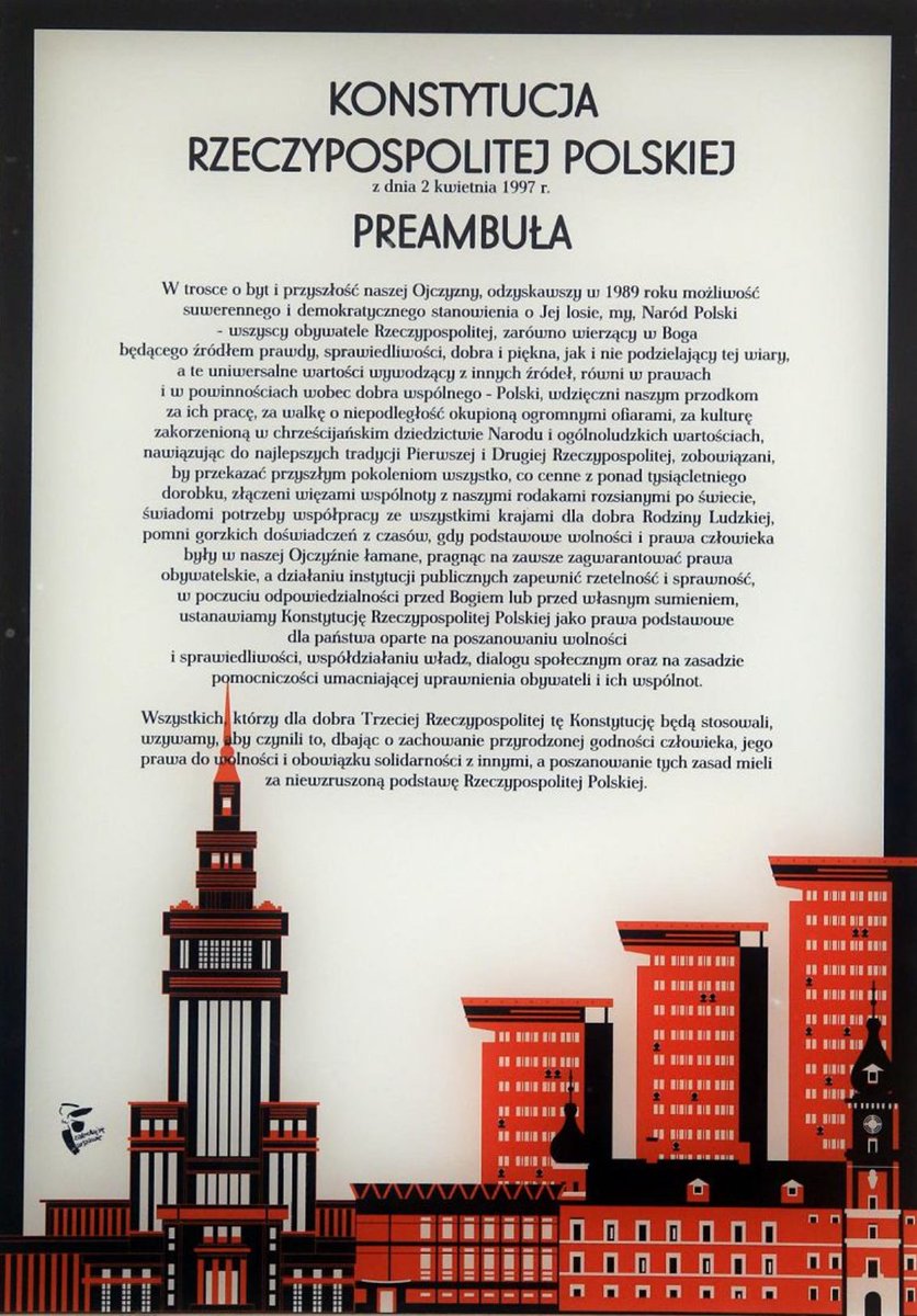 aldehyd10's tweet image. ... my,Naród Polski - wszyscy obywatele Rzeczypospolitej,
zarówno wierzący w Boga
będącego źródłem prawdy, sprawiedliwości, dobra i piękna,
jak i nie podzielający tej wiary,
a te uniwersalne wartości wywodzący z innych źródeł...