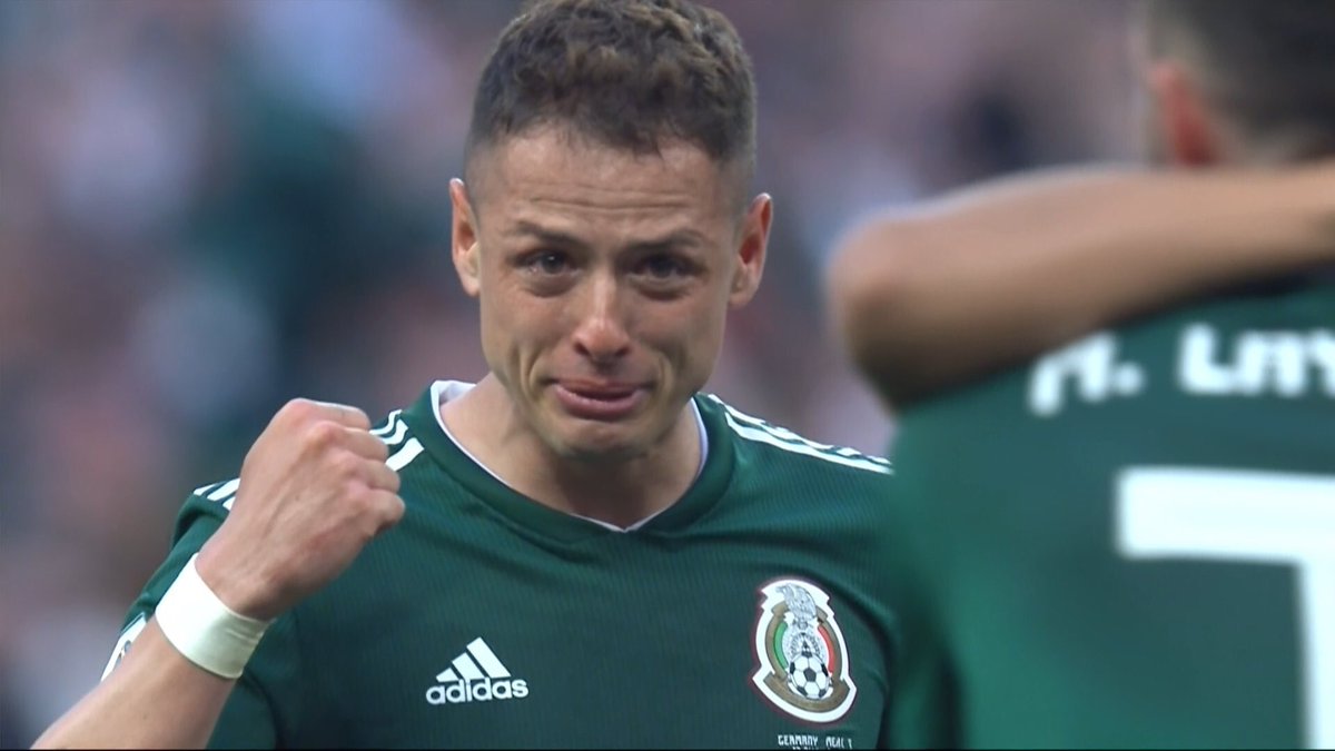 Image result for germany vs. mexico chicharito crying