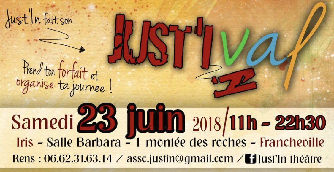 AssoJustIn's tweet photo. 🔜 Hey ! Mais c’est bientôt ! 
Rendez-vous samedi prochain !
#festival #theatre #justival #ete #juin2018 https://t.co/bG2dsH59cg