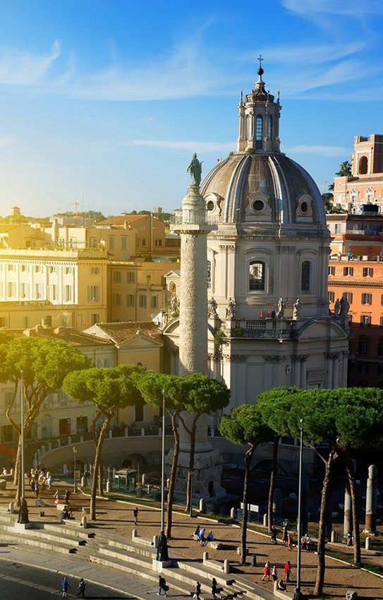 Le ultime luci della domenica sulla Colonna istoriata di Traiano #Roma capitolivm.it