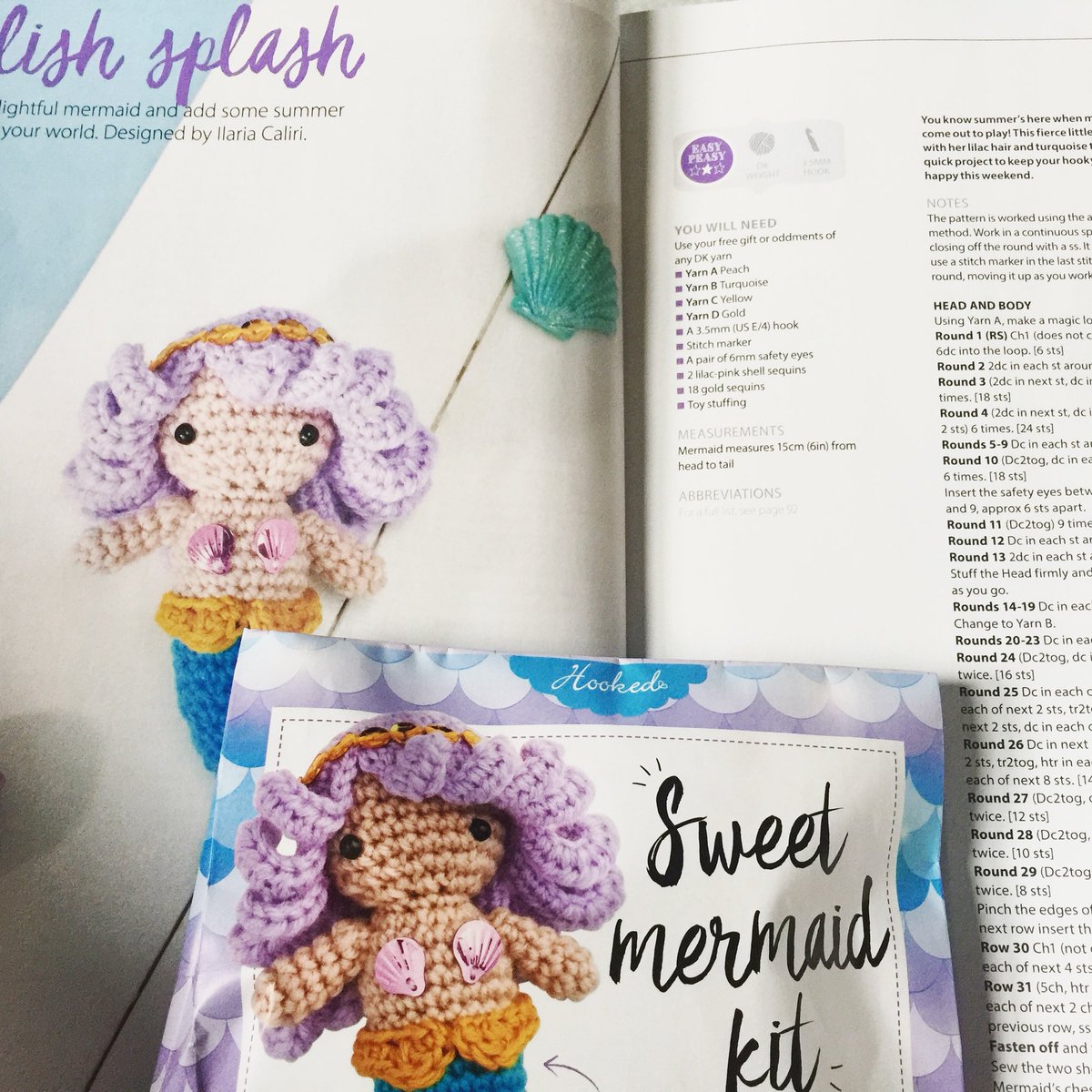 consewvation's tweet photo. I know I said I was finishing everything but I can’t resist starting this mermaid straight away! Thanks @simplycrochetmag for the ace pattern! https://t.co/gZhnDG2wL0