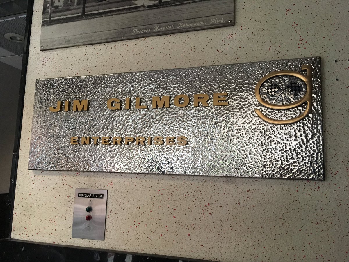 In the Gilmore Building <a href="/KalamazooCity/">City of Kalamazoo</a> <a href="/NextExitHistory/">Next Exit History</a> <a href="/GilmoreMuseum/">Gilmore Car Museum</a> <a href="/AJFoytRacing/">AJ Foyt Racing</a>